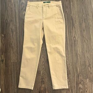Lauren Ralph Lauren Khaki Straight Leg Chino Pants Size 6